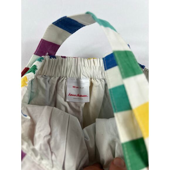 Hanna Andersson Rainbow Striped Pinafore Dress 3T 90cm - Picture 6 of 7